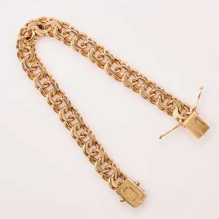 Armband Bismarck, 19cm, bredd:9mm, 18K 39,9g.