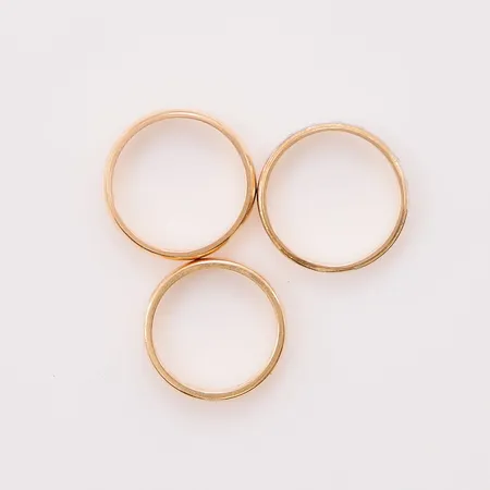 3 Ringar, gravyr, 18K 11,2g.