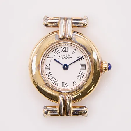 Damur, Must De Cartier Vermeil, 24mm, quartz, ref:2410, snr:627952CC, band saknas, 925/1000 Silver. Vikt: 0 g