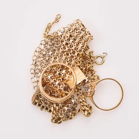 Diverse guld, defekt, 18K 40,0g.
