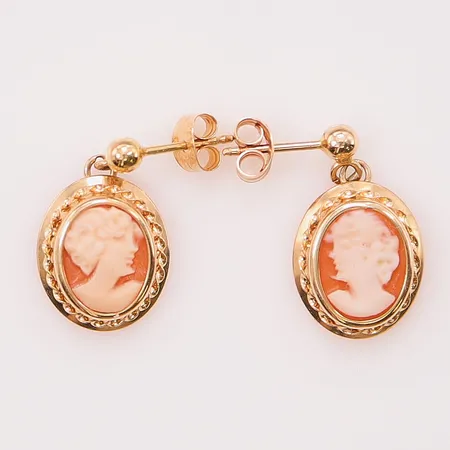 Ett par örhängen Camé, 19mm, 18K 2,1g.