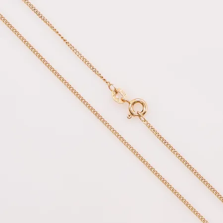 Kedja pansar, 38cm, bredd:1mm, 18K 2,7g.