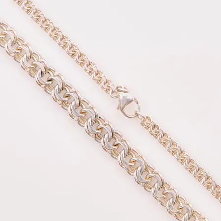 Collier Bismarck, 45cm, bredd:4-9mm, 925/1000 Silver 25,6g.