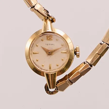 Damur Terval 14K, 18mm, manuell, tickar.