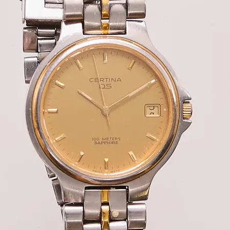 Herrur Certina DS, 34mm, stål, quartz, boettnr.EOL 115 7135 44, går ej, batteribyte krävs.