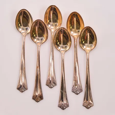 6 KAffeskedar, 10cm, 830/1000 Silver 47,9g.