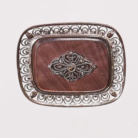 Brosch, 34mm, markasiter, 830/1000 Silver 7,2g.