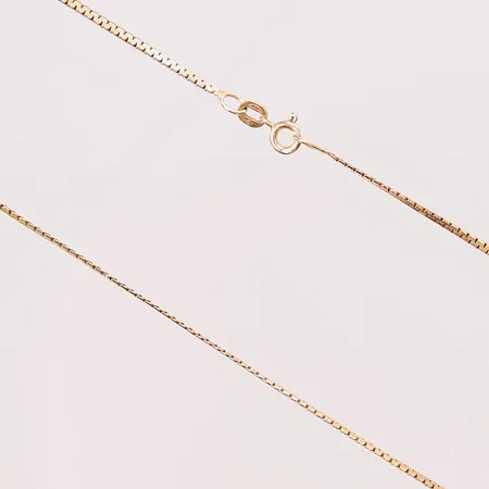 Kedja, 42cm, bredd:1mm, 18K 4,5g.