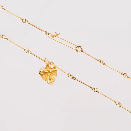 Collier Lapponia, 42cm, hänge "hjärta" 15mm, 18K 5,6g.