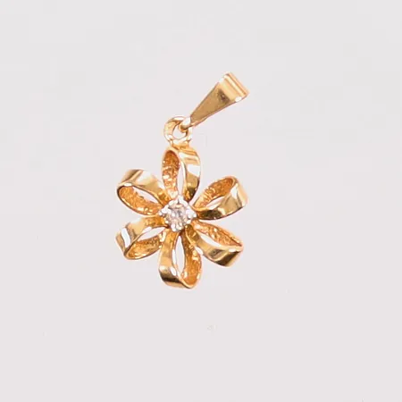 Hänge, diamant ca 0,01ct, 18mm, 18K 1,1g.