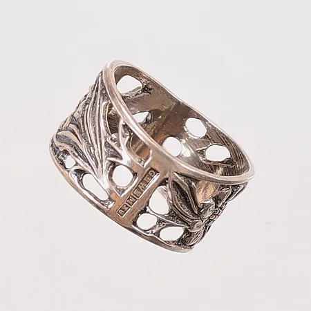 Ring, Blomdekor, Ø20¼, GEWE, 830/1000 Silver 6,9g.
