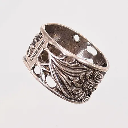 Ring, Blomdekor, Ø20¼, GEWE, 830/1000 Silver 7,1g.