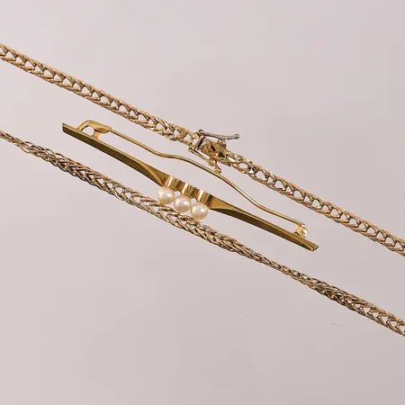 Diverse guld, defekt, 18K 15,2g.