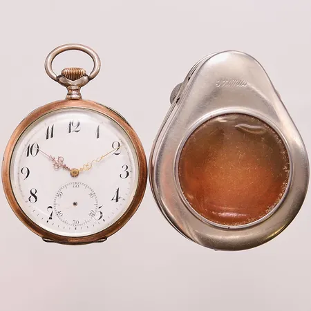 Fickur, 50mm, saknas sekundvisare, metal etui, 800/1000 Silver.