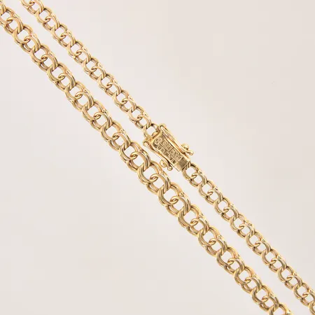 Collier doserad Bismarck, längd: 42,5cm, bredd: 3,6-4,8mm, 18K  Vikt: 10,4 g