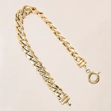 Armband Pansar, längd: 18,5cm, bredd: 8,3mm, bucklor, ihåligt, 14K  Vikt: 10,1 g