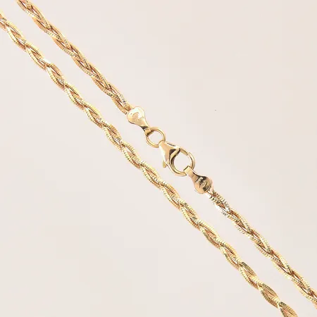 Collier flätad Venezia, längd: 42,5cm, bredd: 1,6mm, Balestra, 18K  Vikt: 8,2 g