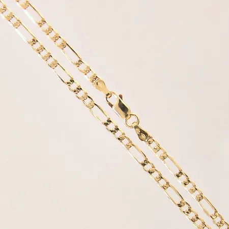 Kedja Figaro, längd: 59,5cm, bredd: 3,2mm, 18K  Vikt: 4,3 g