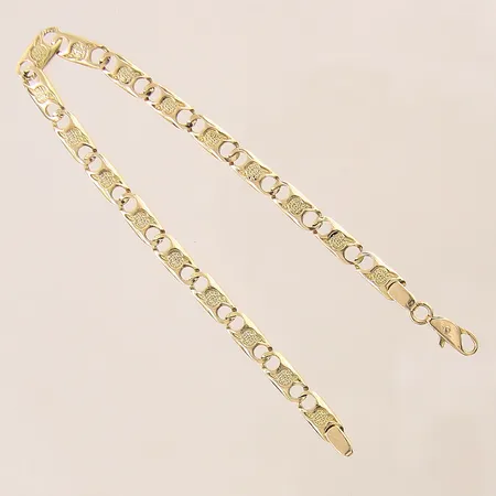 Armband, längd: 21cm, bredd: 5,2mm, 14K  Vikt: 9,4 g