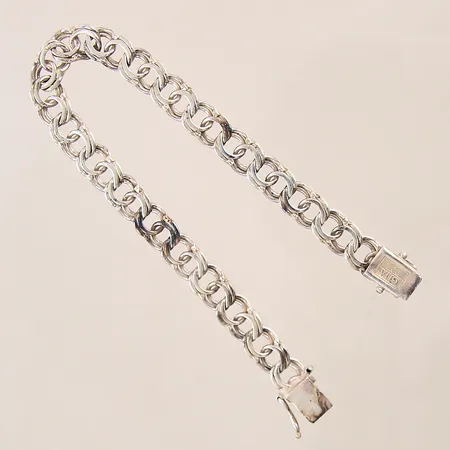Armband Bismarck, längd: 20,5cm, bredd: 8,4mm, en låsåtta saknas, GHA, silver 925/1000 Vikt: 16,6 g