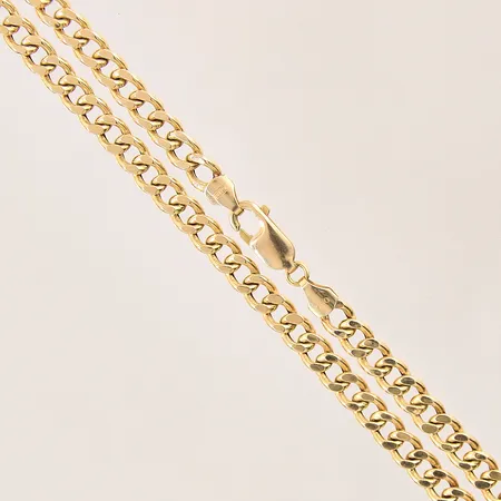 Kedja Pansar, längd 50,5cm, bredd 5mm, ihålig, GHA, 18K  Vikt: 15,4 g