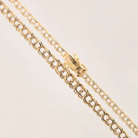 Collier doserad Bismarck, längd: 42,5cm, bredd: 3-5,2mm, 18K  Vikt: 7,5 g