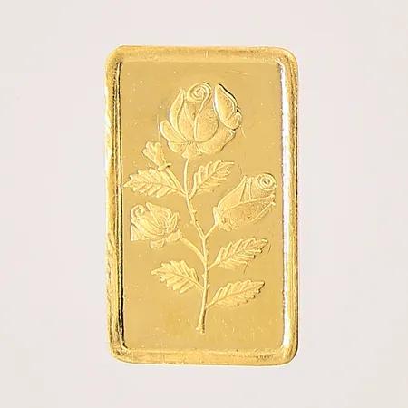 Guldtacka, Suisse, fine gold 999,9, 24K  Vikt: 5 g