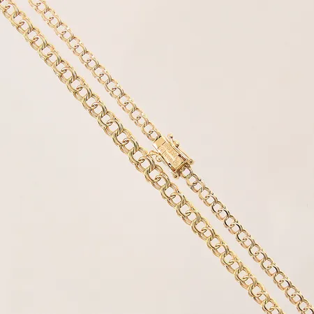Collier doserad Bismarck, längd: 42cm, bredd: 3,4-4,8mm, 18K  Vikt: 8,4 g