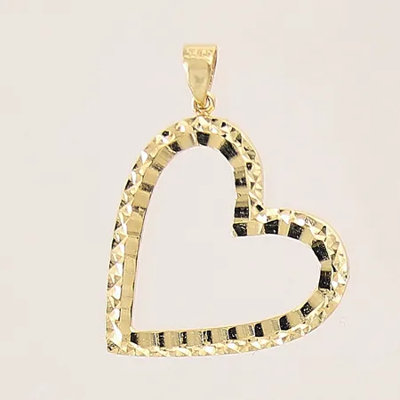 Hänge, hjärta, 25x20mm, GHA, 18K  Vikt: 2 g