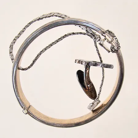 Silversmycken, buckliga, udda, oxiderade, silver 835-925/1000 Vikt: 35,1 g