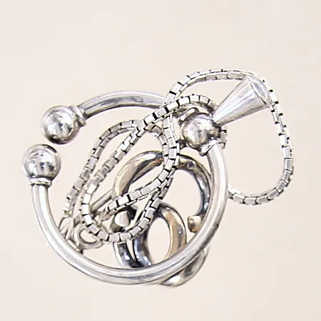 Silversmycken, länkdel, defekt lås, silver 835-925/1000 Vikt: 10,6 g