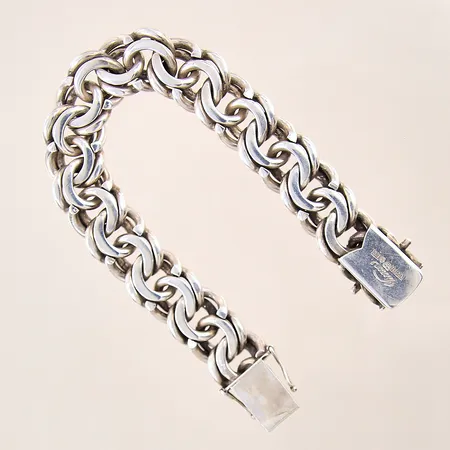 Armband Bismarck, längd 19cm, bredd 15mm, silver 830/1000 Vikt: 77,1 g