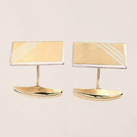Ett par manschettknappar, 20x18mm, delvis förgylld, silver 925/1000 Vikt: 7,9 g