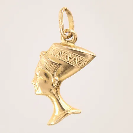 Hänge, nefertiti, 28x16mm, 18K  Vikt: 1,6 g