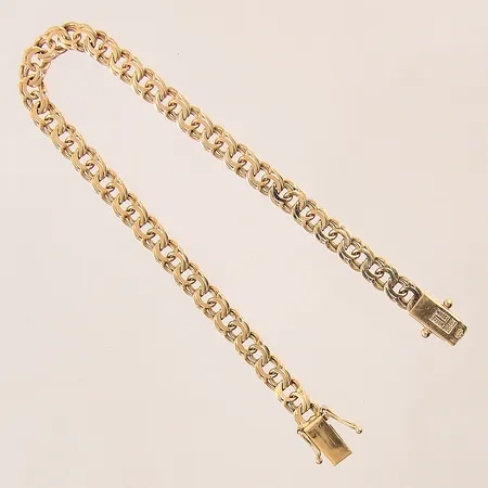 Armband Bismarck, längd 18,4cm, bredd 5mm, 18K  Vikt: 9,7 g