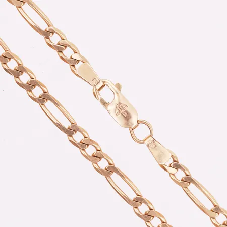 Kedja, Figaro, Balestra, längd 42cm, 18K guld. Vikt: 12,5 g