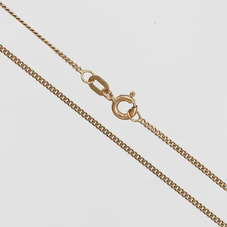 Kedja, pansar, GHA, längd: 45cm, bredd: 1mm, 18K guld. Vikt: 2,7 g