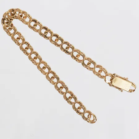 Armband, Bismarck, längd: 20,5cm, bredd: 7 mm, defekt/av, 18K guld. Vikt: 18,6 g