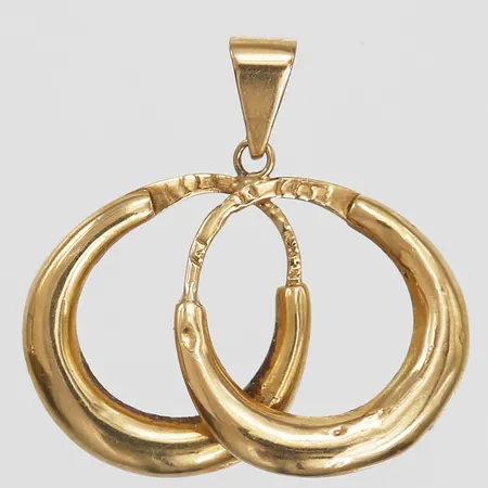 Hänge, höjd inkl. ögla: 27 mm, bredd: 26 mm, 18K guld. Vikt: 1,7 g