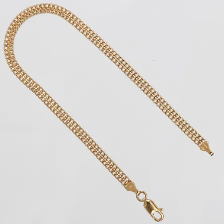 Armband, rävsvans, längd 18cm, bredd 3mm, tillverkad av Balestra, Italien, 18K guld Vikt: 4,2 g
