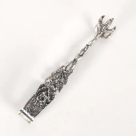 Sockertång, modell Rosen, längd: 9,2cm, bredd: 14mm, 830/1000 silver. Vikt: 17,2 g