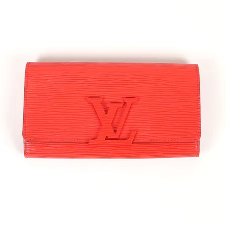Plånbok, Louis Vuitton, rött epi-läder, monogramlås, ca 10x19x3,5cm, smärre bruksslitage. 