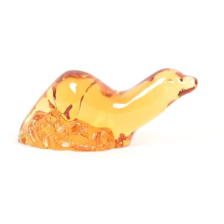 Figurin, Säl, World Wildlife Fund, limited to an edition of eight thousand, Olle Alberius för Orrefors Sweden, glas, höjd: ca 6,5cm. Skickas med paket.