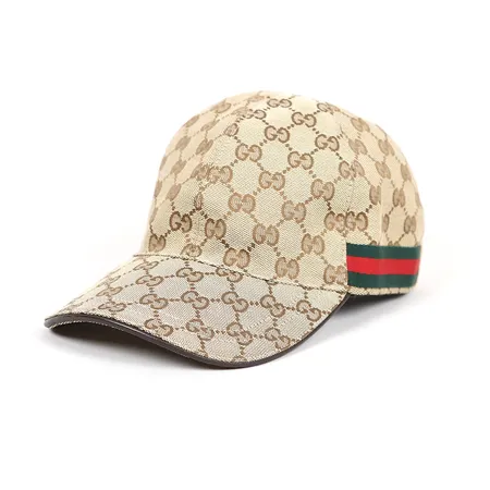 Keps Gucci, GG monogram beige canvas, storlek S, 56 - 57cm, referensnummer: #200035, serienummer: #204891, inga tillbehör.
