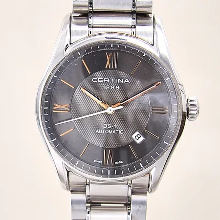 Herrur Certina DS-1, stål, automatisk, ref-nr: C006407A, serie-nr: 11BC1218951, safirglas, datum, Ø39mm, stållänk, repig boett samt länk, extra länkbitar, glasbaksida, manual, certifikat 2016-12-13, box