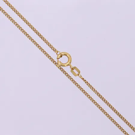 Kedja Pansar, längd 46,5cm, bredd 1,3mm, 18K.  Vikt: 3,1 g