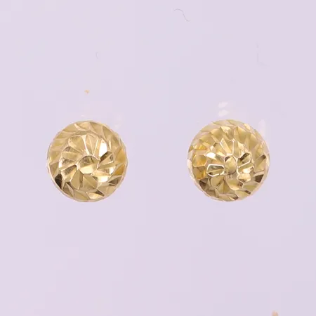 Ett par örhängen facetterade kulor, ca Ø6mm. 18K  Vikt: 1,1 g