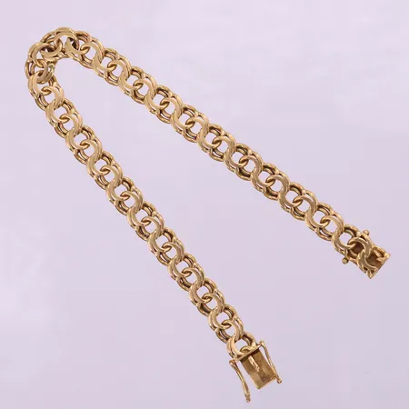 Armband Bismarck, ca 19cm, bredd 7,5mm, Björn Svensson Guldsmedsatelje 1957, Stockholm. 18K  Vikt: 18,1 g