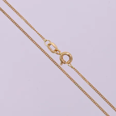 Kedja Pansar, längd 36cm, bredd 1mm, 18K.  Vikt: 1,5 g