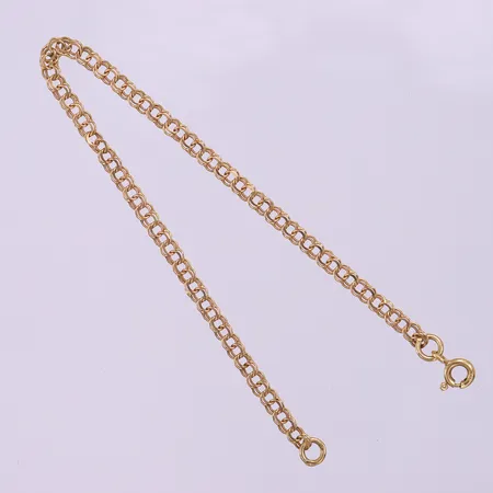 Armband Bismarck, längd 17cm, bredd 2,5mm, 18K.  Vikt: 2,4 g